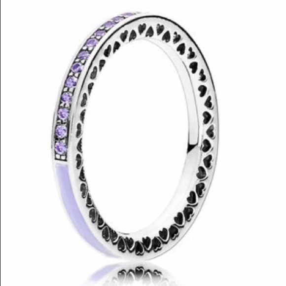Pandora purple heart ring - Picture 1 of 3